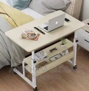 Double Layer Laptop Tablecolour: Whitesize: 80cm X 40cm.
