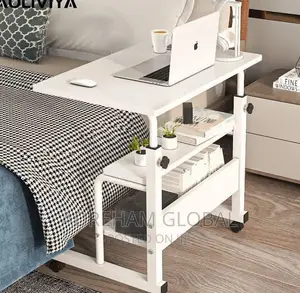 Double Layer Laptop Tablecolour: White, Size: 60cm X 40cm