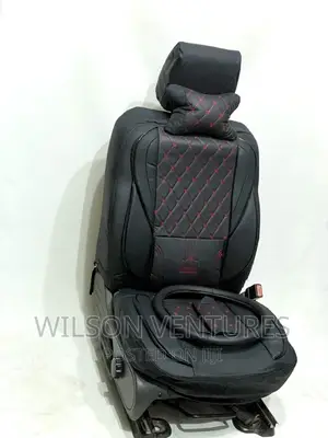 Black Seat Cover With Red Line