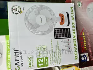Cafini Solar Rechargeable Table Fan