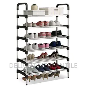 6 Layers Steps Stainless Shoe Rack