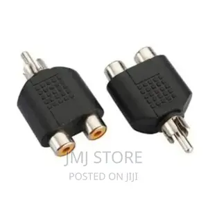 Rca Av Audio Splitter Adapter - 1 Male - 2 Female - 2pcs -
