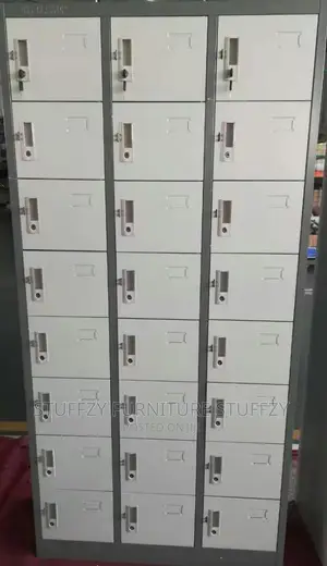 24 Doors Metal Key and Padlock Workers Lockers