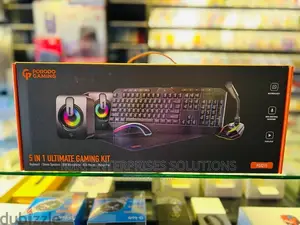 Porodo 5 in 1 Ultimate Gamingkit Keyboard - Stereo Speakers