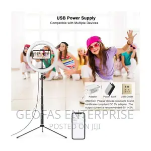 8" Selfie Ring Light Led Fill Projection Stand + FREE BAG