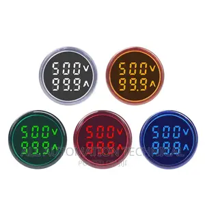 Round Digital Dual Display Voltemeter Ammeter