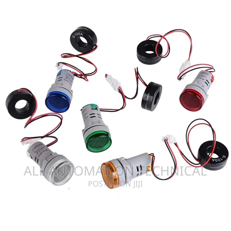 Round Digital Dual Display Voltemeter Ammeter