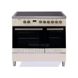 Teknix Tkcf90pcr 5 Burner Ceramic Hob With 90cm Double Oven
