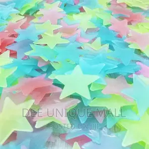 100pcs Stickers 3D Star Glow in the Dark Wall