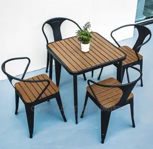 Outdoor Dining Table Set by 4 Chairs