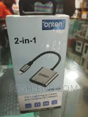 Onten (133) 2 in 1 Lightening to 3.5mm and Charging Adapter
