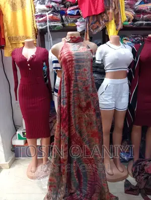 Silky Adire Alter Neck Bubu Gown