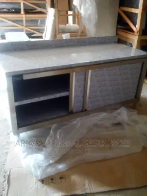 Stainless Steel Table With Cabinet