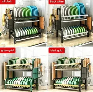 2 3 Tiers Aluminium Steel Rust Proof Quality Plate Rack/Dish Drainer
