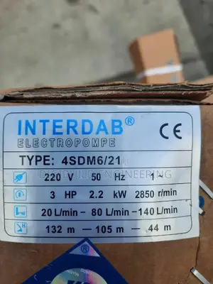 3hp Interdab Submersible Pump Single Phase