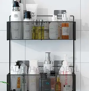 Iron Double Layers Bathroom Shelf