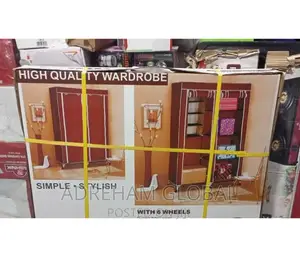High Quality 2 Columns Wardrobe With 6 Wheels.