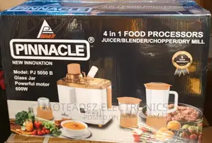 Pinnacle 4 in 1 Food Processor Juicer, Blender, Chopper, Mil