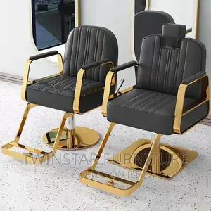 New Modern Saloon Chairs With Golden Metal