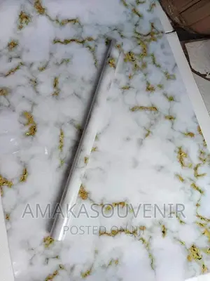 White and Gold Self Adhesive Marble Wallpaper