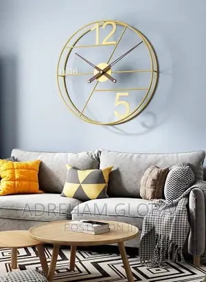 Decorative Nordic Numeric WALL Clock,Available Only in Gold