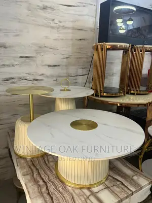 3 in 1 Luxury Marble Centre Table