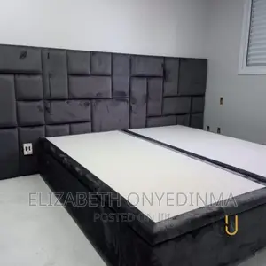 6 by 6 Padded Black Bedfram