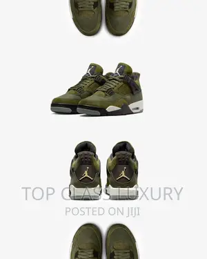 *Original Air Jordan 4 Craft'medium Olive'*Men Women