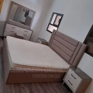 6 by 6 Padded Bed Frame With Dressing Mirror