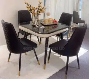 Marble Dining Set by 4 Seaters