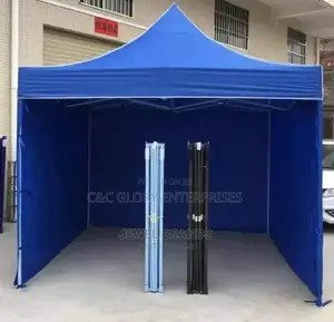 FOLDABLE CANOPY 10feet by 10feet (Black Pole)
