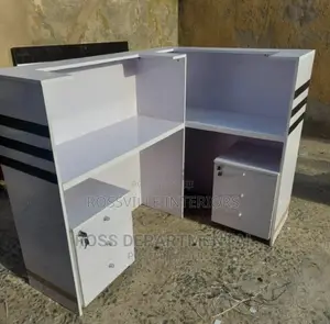 Receptionist Front Desk / Table With 2 Mobile Drawers