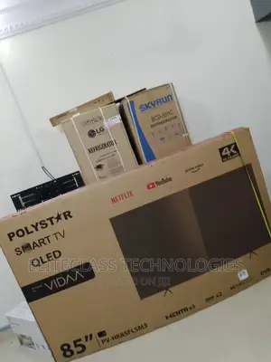 Polystar 85” Smart LED Ultra HD TV (Netflix,Frameless)