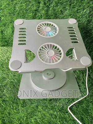 Adjustable Laptop Stand With USB Cooling Fan Heat-Vent