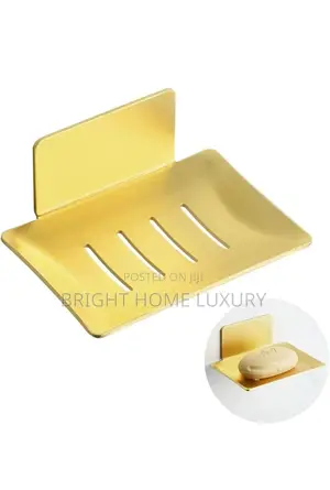 Bathroom Shower Soap Dish Tray (Gold)