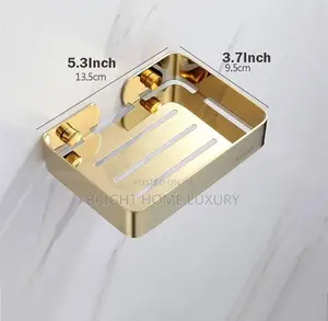 Gold Heavy Gage Bathroom Shower Soap Dish Holder
