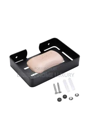 Black Heavy Gage Bathroom Shower Soap Dish Holder