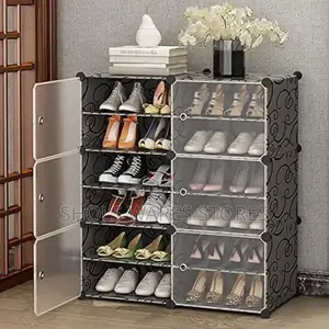 Shoe Rack Storage Cabinet With Doors