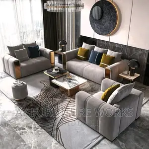 Portable Executive Sofas Without Centre Table And Stools.