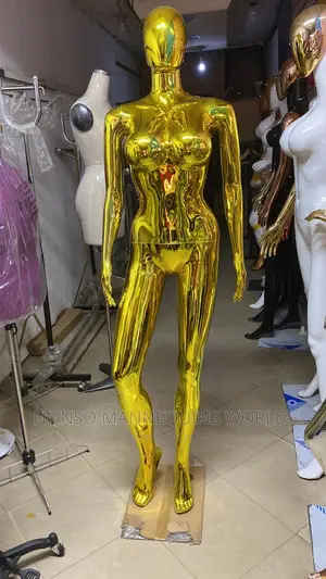 Gold Chrome Silver Chrome Luxury Female Mannequin