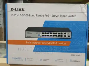 D-Link 16-Port 10/100 Long Range Poe+ Surveillance Switch