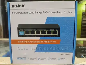 D-Link 6-Port Gigabit Long Range Poe+ Surveillance Switch