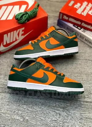 Original Nike Dunk Low 'Miami Hurricane' Unisex