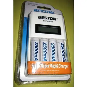 Beston Aa/Aaa LCD Smart Super Rapid Battery Charger With 4 B