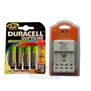 Duracell Supreme Rechargeable Batteries With Charger