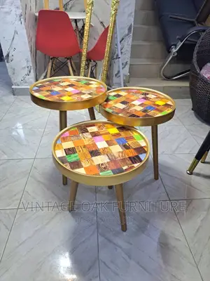 Oak Wooden Leg 3 in 1 Side Stools