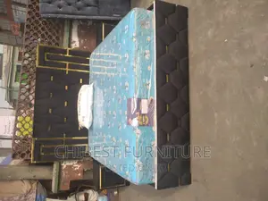 Quality 6by6 Ulphostery Padded Bed Frame With Two Bed Sides
