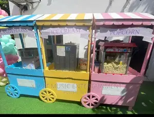 Ice Cream, Popcorn And Candy Floss With Stand