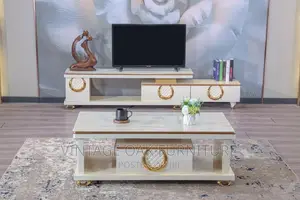 1.5 Metre Adjustable Tv Stand With Centre Table