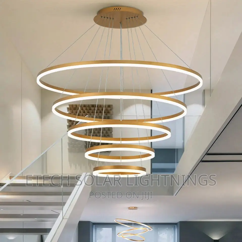 800mm 5 Ring L E D Dropping Chandelier Light for Living Room